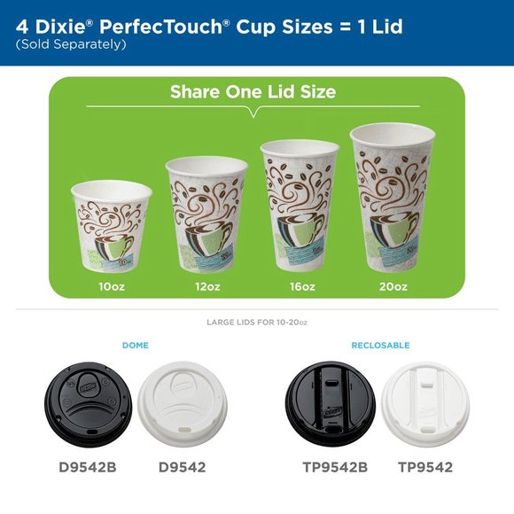 Dixie® PerfecTouch® 10 oz. Insulated Paper Hot Coffee Cup, 5310DX, 500 Cups - Picture 14 of 15